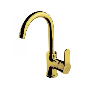 Newarc Domıno Dönerli Lavabo Bataryası Altın