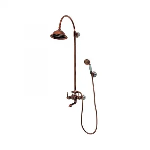 Newarc Pera Bataryalı Duş Ünitesi Parlak Bakır