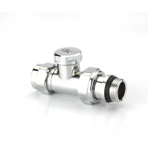 Radyatör Dönüş Vanası 1/2 Krom Düz (17*2mm Boru Bağl. Rakorlu)