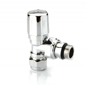 Radyatör Vanası 1/2 Krom Köşe Pex (Plastik Vol.16*2mm Boru Bağl. Rakorlu)