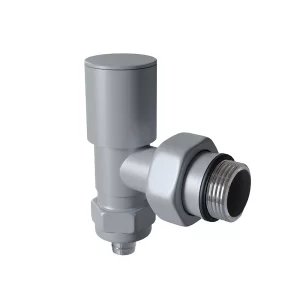 Radyatör Vanası 1/2 Pütürlü Gri Köşe Pex (Metal Volanlı 16*2mm Boru Bağl. Rakorlu)