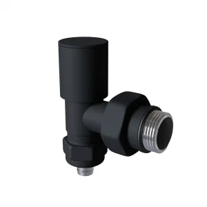 Radyatör Vanası 1/2 Siyah Köşe Pex (Metal Volanlı 16*2mm Boru Bağl. Rakorlu)