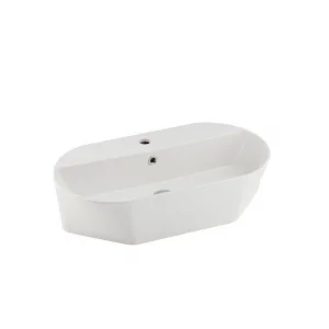 Stella Tezgah Üstü Batarya Delikli Lavabo (65Cm)