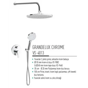 Valtemo VS-4013 Grandelux Chrome Ankastre