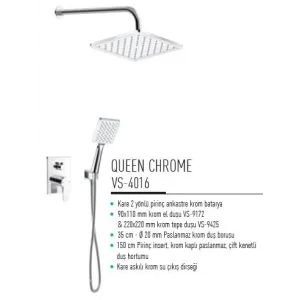Valtemo VS-4016 Queen Chrome Ankastre