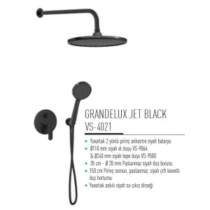Valtemo VS-4021 Grandelux Jet Black Ankastre