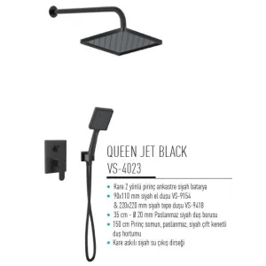 Valtemo VS-4023 Queen Jet Black Ankastre