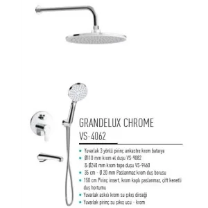 Valtemo VS-4062 Grandelux Chrome Ankastre
