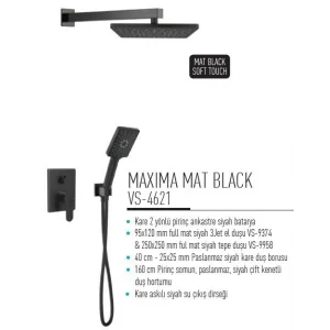 Valtemo VS-4621 Maxima Mat Black Ankastre