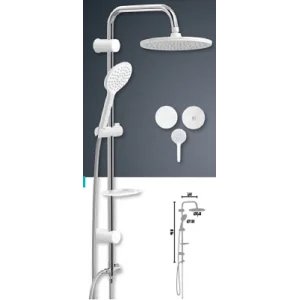 Valtemo VS-5310 Deluxe Whıte Raın Duşu Seti