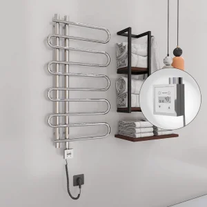 ZANTE Elektrikli Havlupan 500x1000  Krom (KTX3 Termostat) 200W Spiral Kablolu