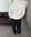 ADDS OVERSİZE HIRKA BEYAZ YEŞİL