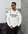 ARSENAL PREMIUM POLO SWEATSHİRT BEYAZ