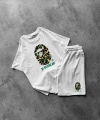 BAPE ŞORTLU TAKIM BEYAZ