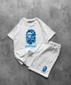 BAPE ŞORTLU TAKIM BEYAZ