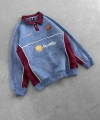 Barca Yıkamalı Oversize Sweatshirt Mavi