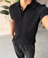 CASUAL TRİKO POLO YAKA SİYAH