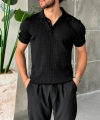 CASUAL TRİKO POLO YAKA SİYAH