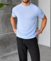 CASUAL TRİKO BİSİKLET YAKA BEBE MAVİSİ