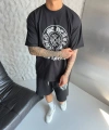 LOS OVERSİZE ŞORTLU TAKIM SİYAH