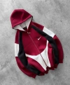 Double Logo Oversize Hırka Kırmızı