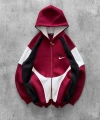 Double Logo Oversize Hırka Kırmızı