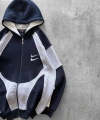 Double Logo Oversize Hırka Lacivert
