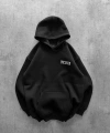 FOCUSED BASKILI OVERSIZE KAPÜŞONLU SWEATSHIRT SIYAH