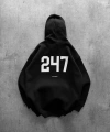 FOCUSED BASKILI OVERSIZE KAPÜŞONLU SWEATSHIRT SIYAH