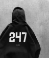 FOCUSED BASKILI OVERSIZE KAPÜŞONLU SWEATSHIRT SIYAH