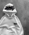 KAPÜŞON BASKILI OVERSIZE SWEATSHIRT BEYAZ