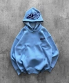 KAPÜŞON BASKILI OVERSIZE SWEATSHIRT MAVI