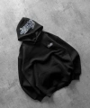 KAPÜŞON BASKILI OVERSIZE SWEATSHIRT SIYAH