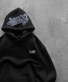 KAPÜŞON BASKILI OVERSIZE SWEATSHIRT SIYAH