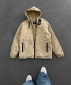 KAPÜŞONLU İÇİ PELUŞ MONT KREM