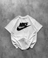 NK LOGO OVERSİZE TSHİRT BEYAZ