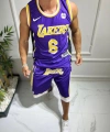 LAKERS ŞORTLU TAKIM MOR