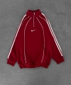 NKE FERMUARLI SWEATSHİRT KIRMIZI