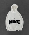 NKE OVERSİZE KAPÜŞONLU SWEATSHİRT BEYAZ