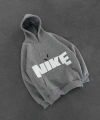 NKE OVERSİZE KAPÜŞONLU SWEATSHİRT GRİ