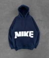 NKE OVERSİZE KAPÜŞONLU SWEATSHİRT LACİVERT
