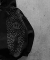 OFF THE SYSTEM BASKILI OVERSIZE KAPÜŞONLU SWEATSHIRT SİYAH
