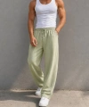 VİSKON KETEN BAGGY PANTOLON ADAÇAYI YEŞİLİ