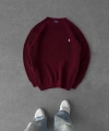 PLO Oversize Triko Örme Kazak Bordo