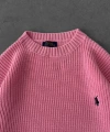 PLO Oversize Triko Örme Kazak Pembe