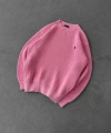 PLO Oversize Triko Örme Kazak Pembe
