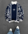 ŞEHİR BASKILI PARİS SWEATSHİRT LACİVERT