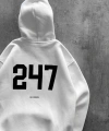 FOCUSED BASKILI OVERSIZE KAPÜŞONLU SWEATSHIRT BEYAZ