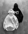 FOCUSED BASKILI OVERSIZE KAPÜŞONLU SWEATSHIRT SIYAH