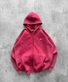 YIKAMA EFEKTLI OVERSIZE FERMUARLI HIRKA BORDO